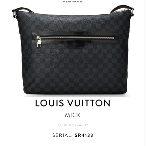Louis Vuitton Black Checkered Messenger Bag - Picture 1 of 14